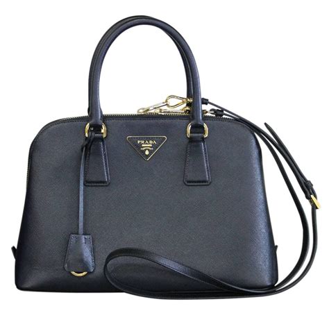 black handbag prada|Prada black saffiano bag.